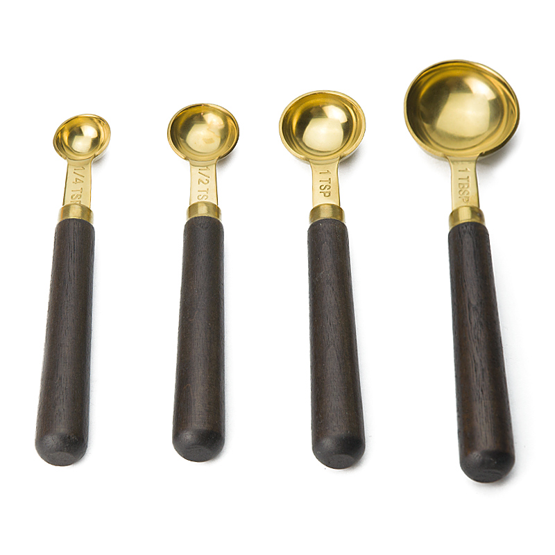 4PCS Measuring Spoons Set Gold & Rose Gold Plating