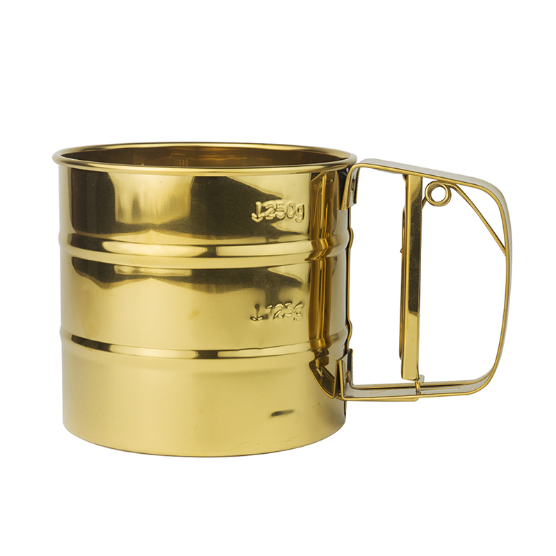 Flour Sifter Titanium Gold Plating