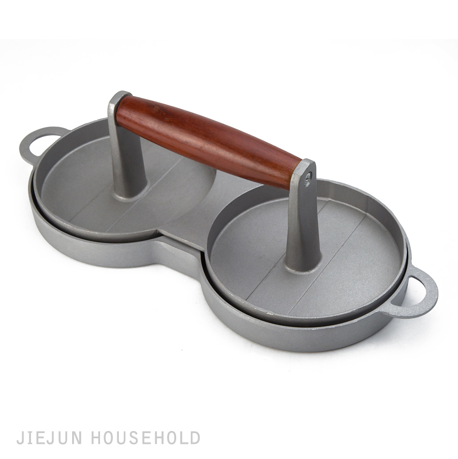 2 Way Hamburger Press Wood Handle