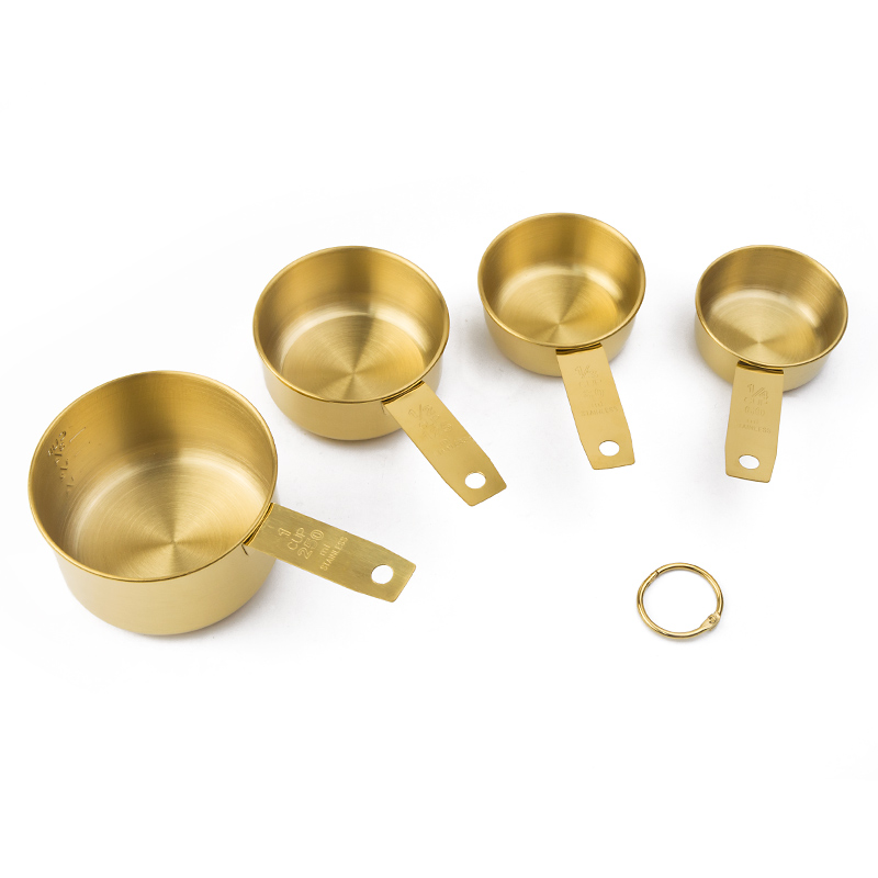 Measuring Cups Titanium Gold and Rose Gold Plating