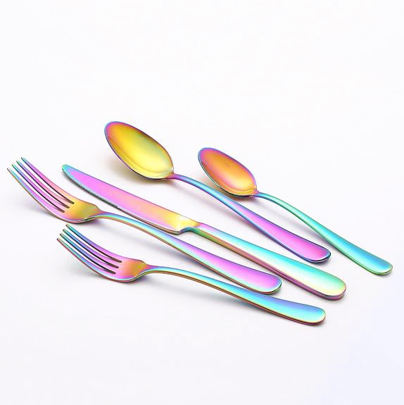 Titanium Coated Rainbow PVD Stainless Steel Cutlery Set
