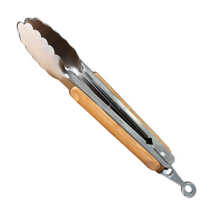 Food Tongs Wood Handle