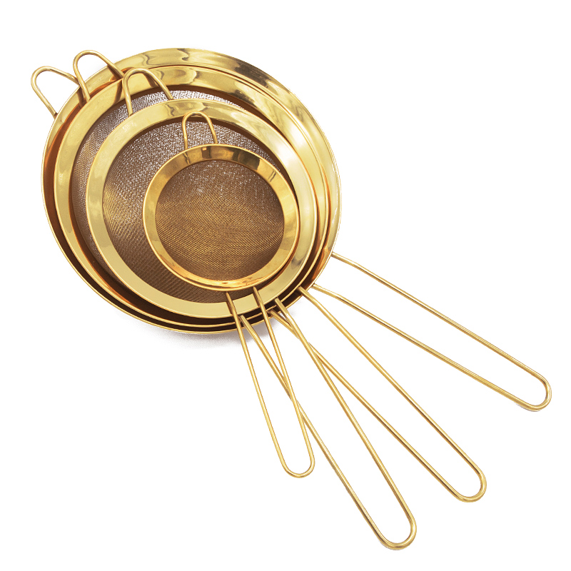 Mesh Stainer Titanium Plating Gold Colour