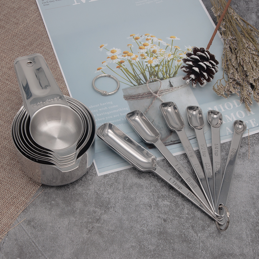 Measuring Cups and Spoons Stainless Steel 13PCS