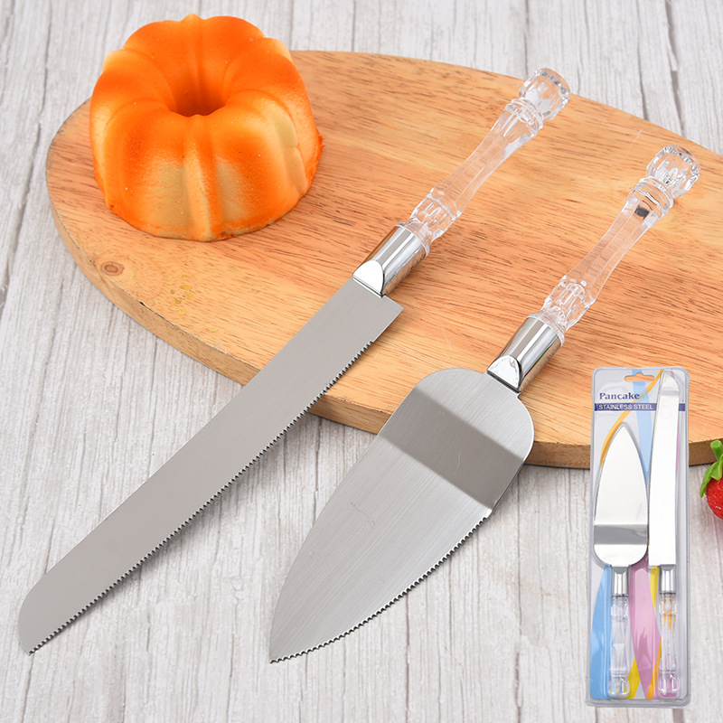 Transparent handle Cake knife and Server, Cake Tool