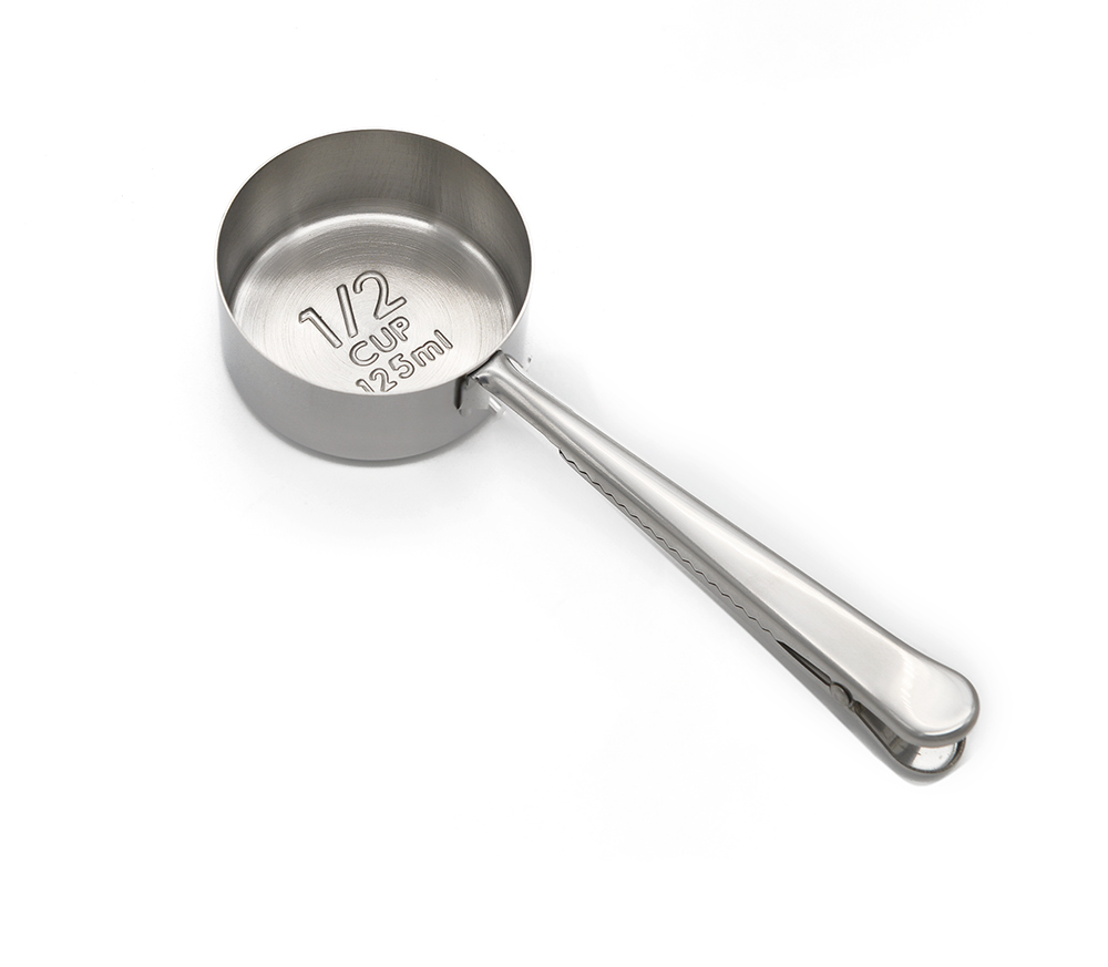 Measuring cup with clip