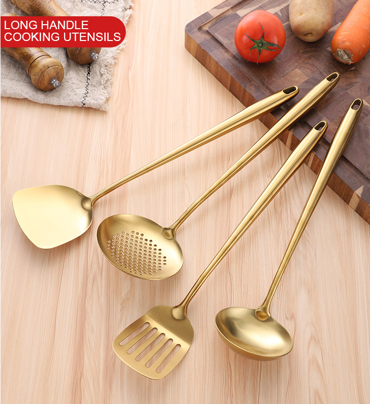 4PCS Long Hollow Handle Kitchen Utensils