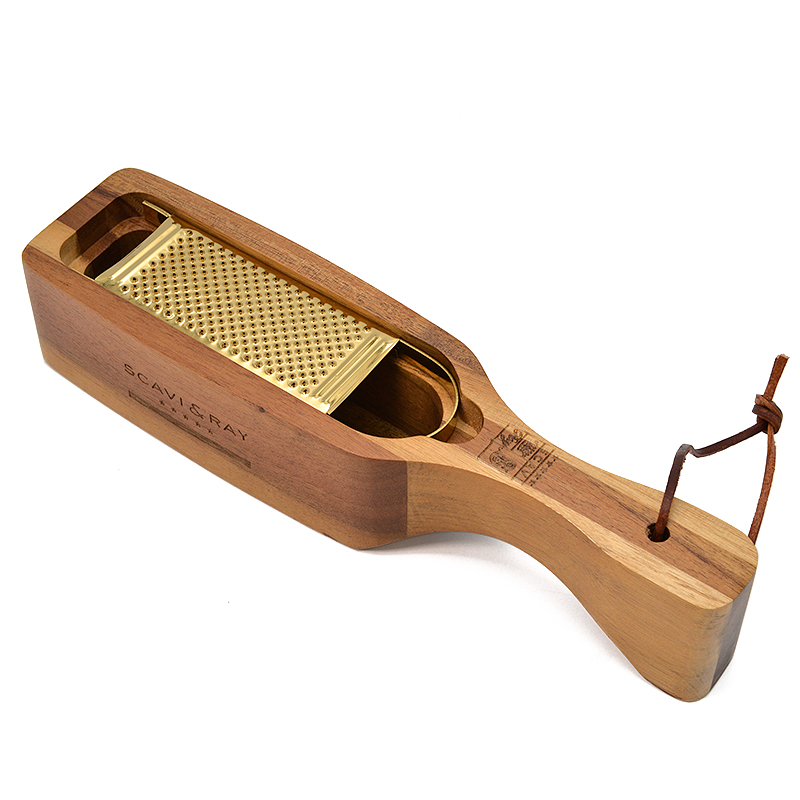 Cheese grater with wood stand