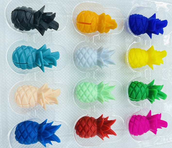 Glass Cup Silicone Marker-Pine Apple