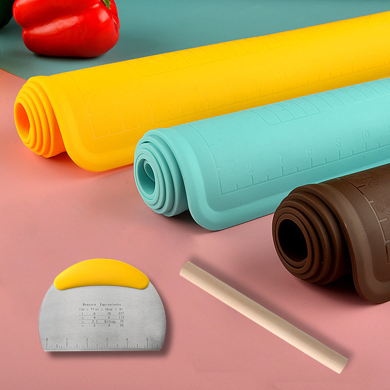 food grade silicone rolling pad set thickened kneading pad room baking rolling pad