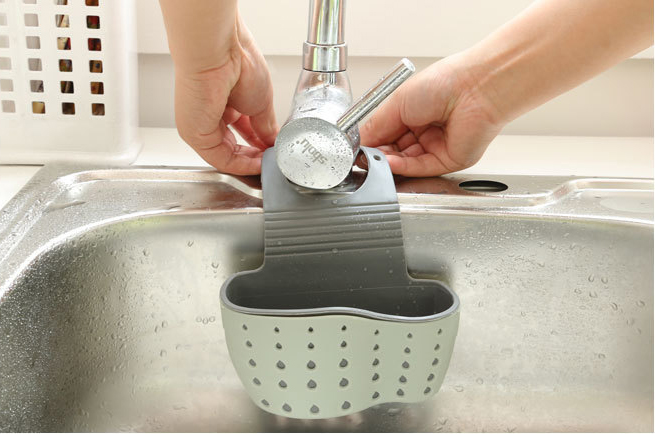 Ajustable Strap Faucet Caddy Drying Storage