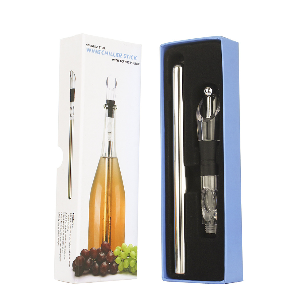 Wine Chiller Stick, Aerator Pourer and Stopper