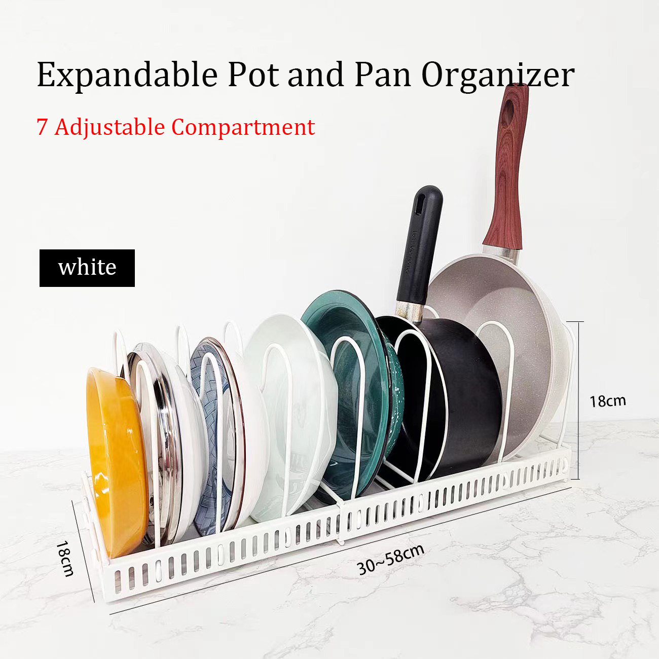 Expandable Pot and Pan Organizer