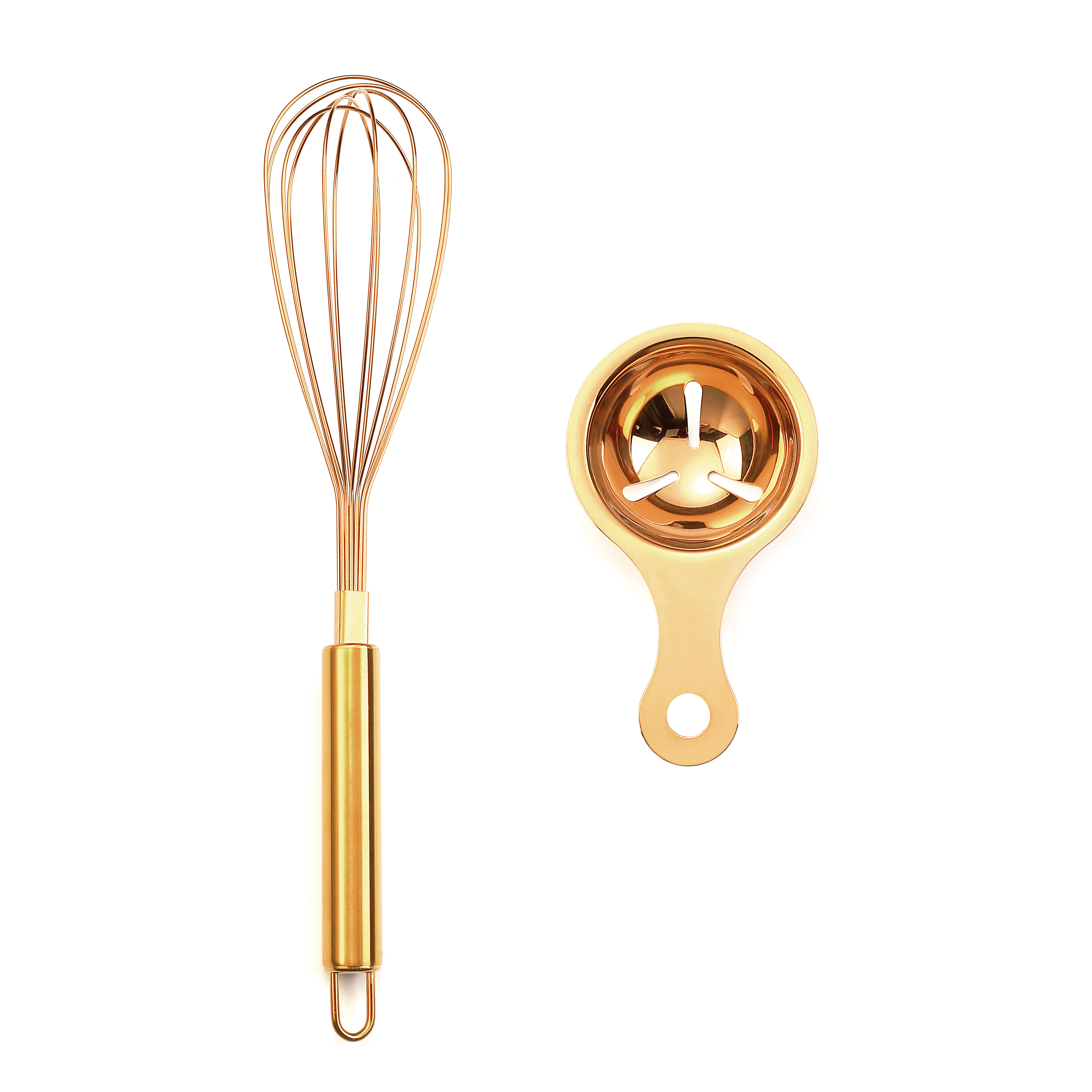 stainless steel whisk + egg separator